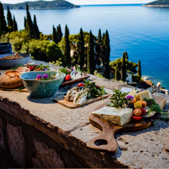 Picnic with a view of the Elaphiti Islands